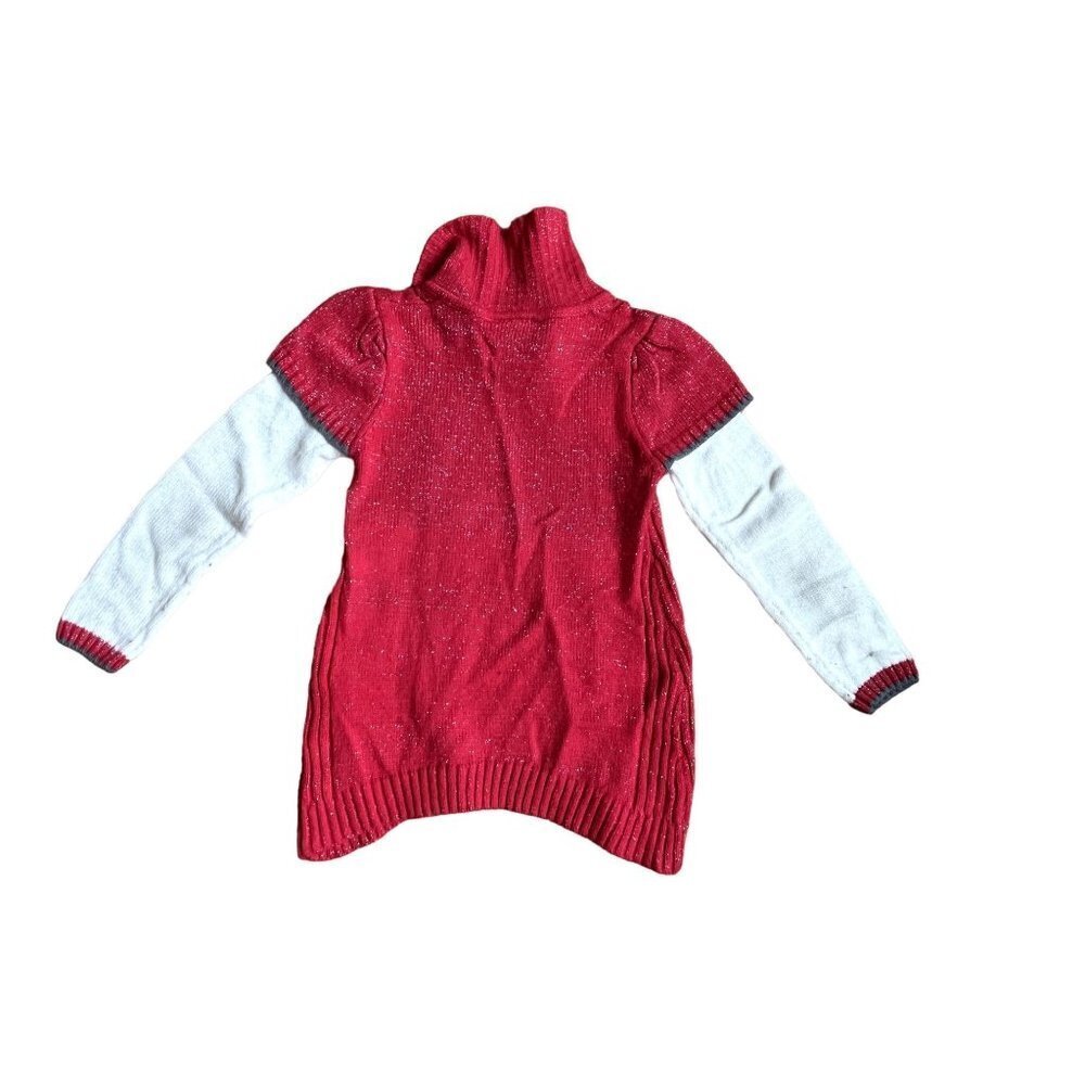 Little Lass Kids Red Sparkle Sweater 6 - Picture 2 of 9